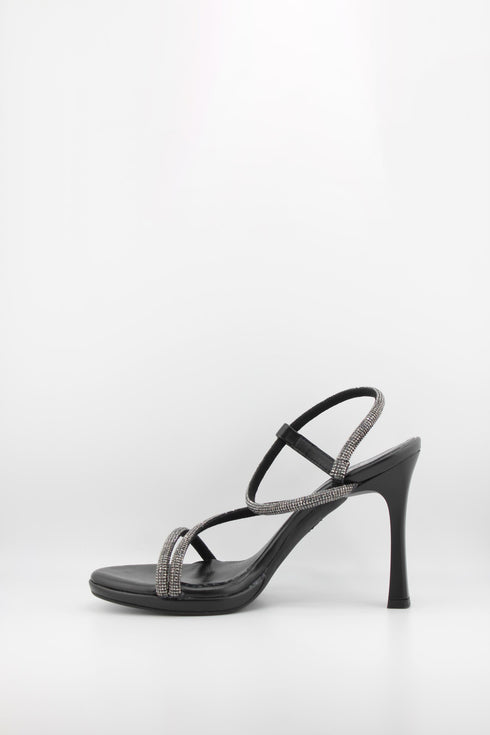 Ragazza Strappy High-Heel Sandal with Rhinestones